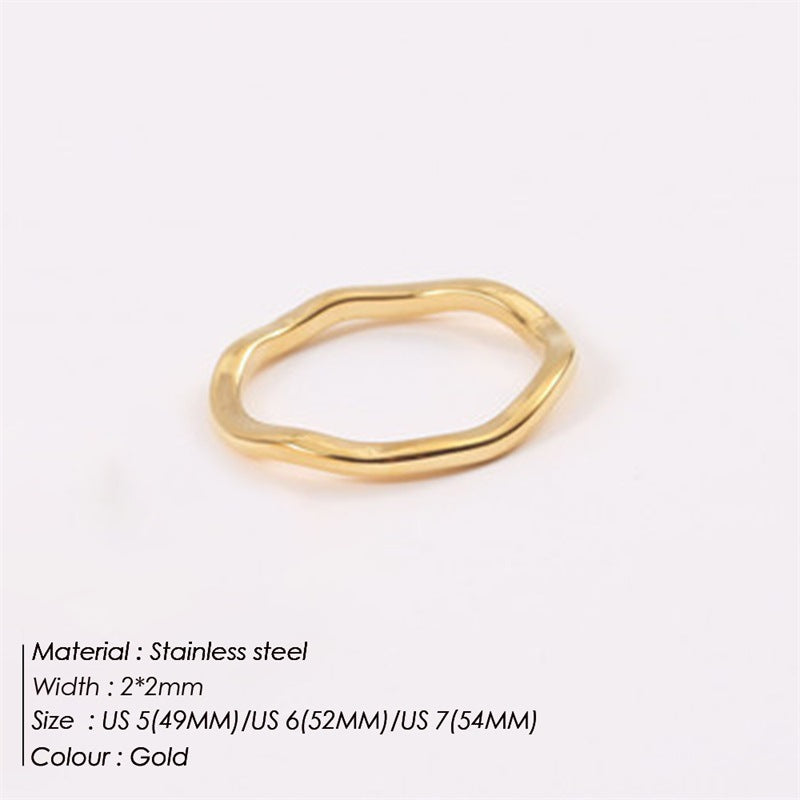 Stainless Steel Female Minority High Sense Rings