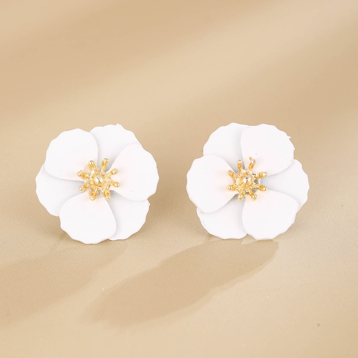 Frosted Paint Flower Sweet Natural Elegance Retro Rings