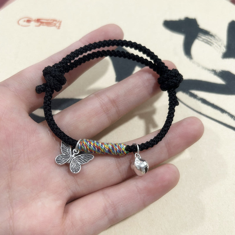 Bell Butterfly Carrying Strap Red Rope Bracelet