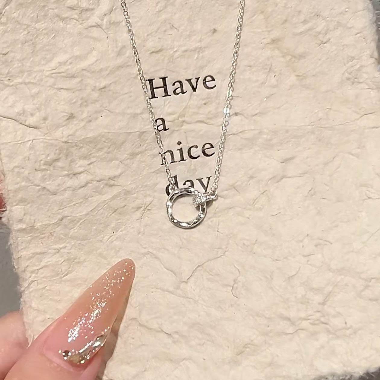 Ocean Heart Female With Hearts Clavicle Chain Necklace