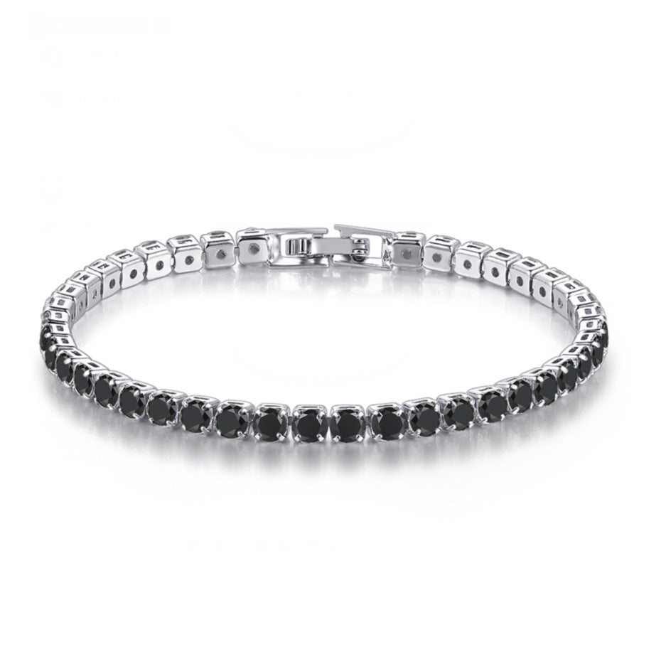 Women's & Men's Hip Hop Diamond Black Zircon Tennis Bracelets