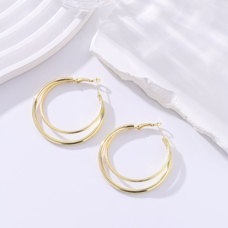 Female Multilayer Temperamental Tide Simple Personality Geometric Round Bracelets