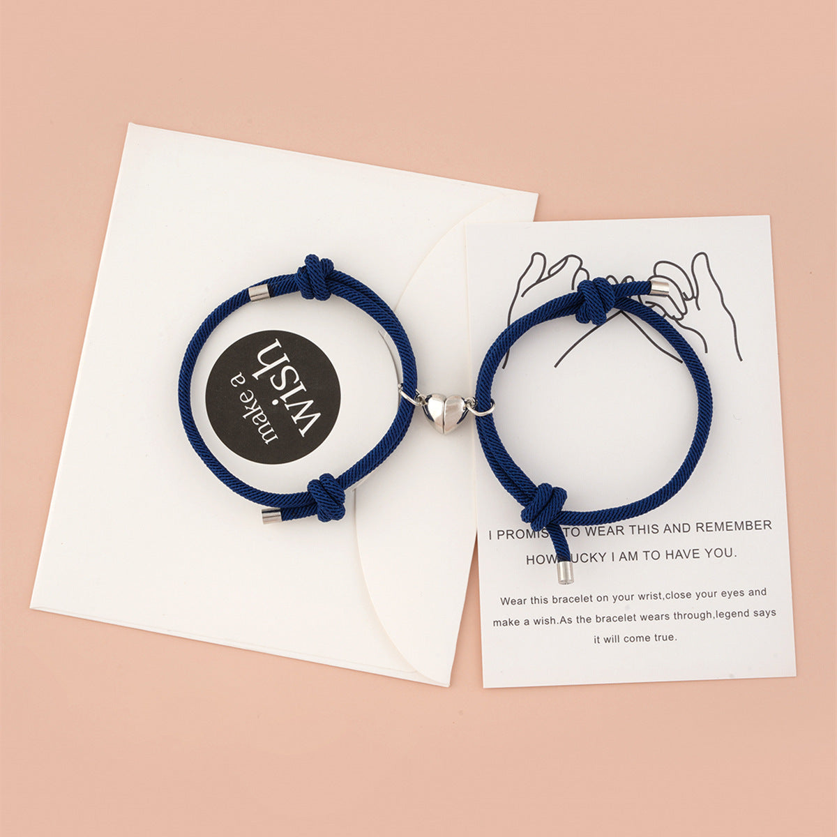 Women's & Men's Simple Alloy Love Magnet Suction Couple Bracelets
