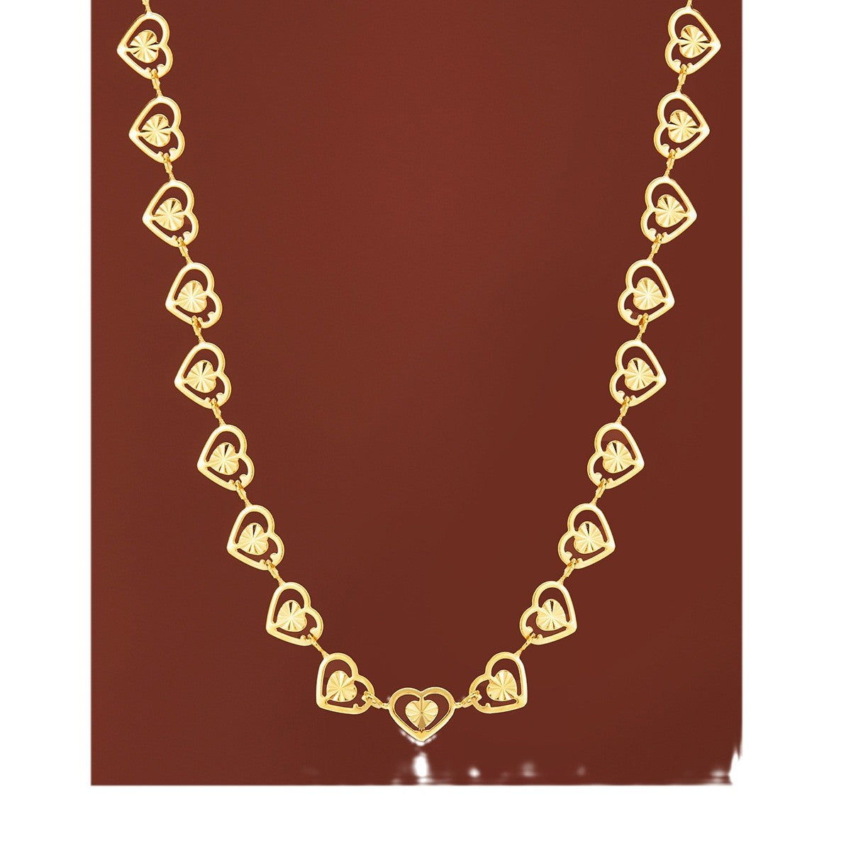 Heart Shape Handmade Chain Clavicle Live Necklaces