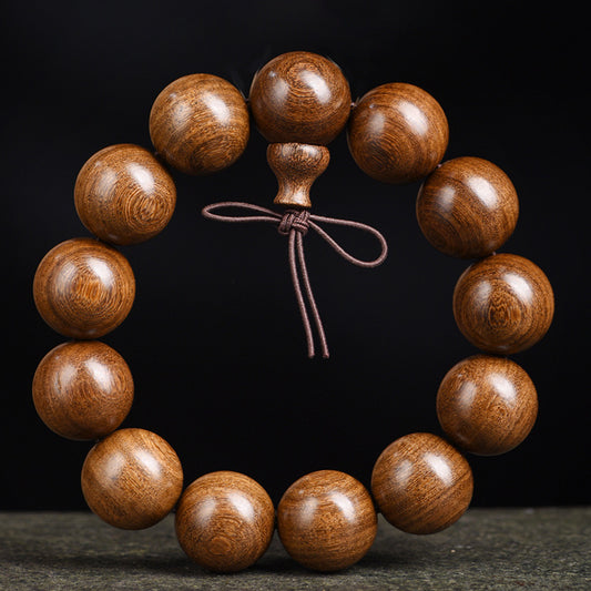 Women's & Men's Streaming Drainage Gold Sandalwood Rift Grain Old Materials Atmospheric Buddha Bracelets