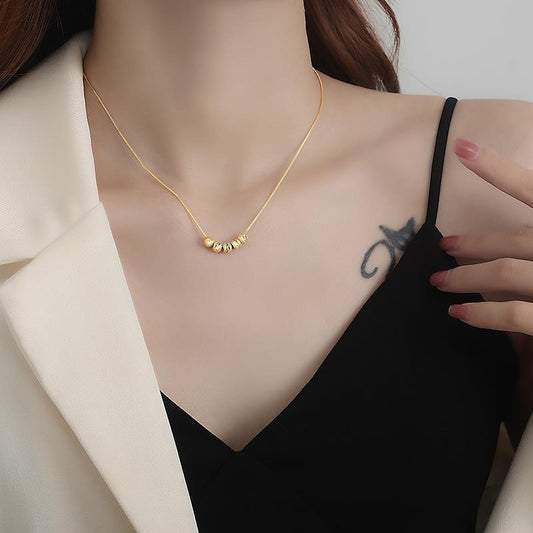 Women's Affordable Luxury Style Lucky Beads Clavicle Chain Does Not Necklace
