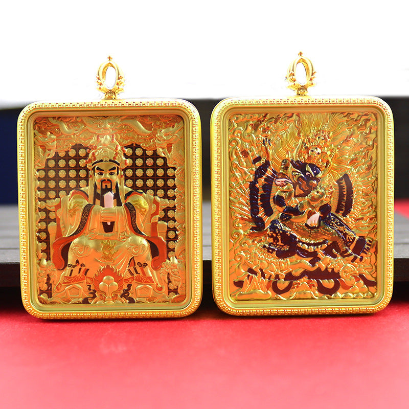 Double-sided Five-master Zodiac Three-dimensional Gilding Portable Pendants