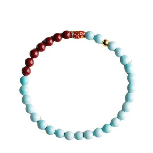 Turquoise Purple Gold Sand Red Gauze Bracelets