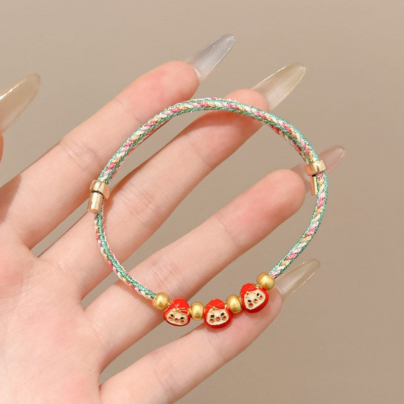 Women's & Men's Colorful Braided Rope Thread Design Simple Bracelet
