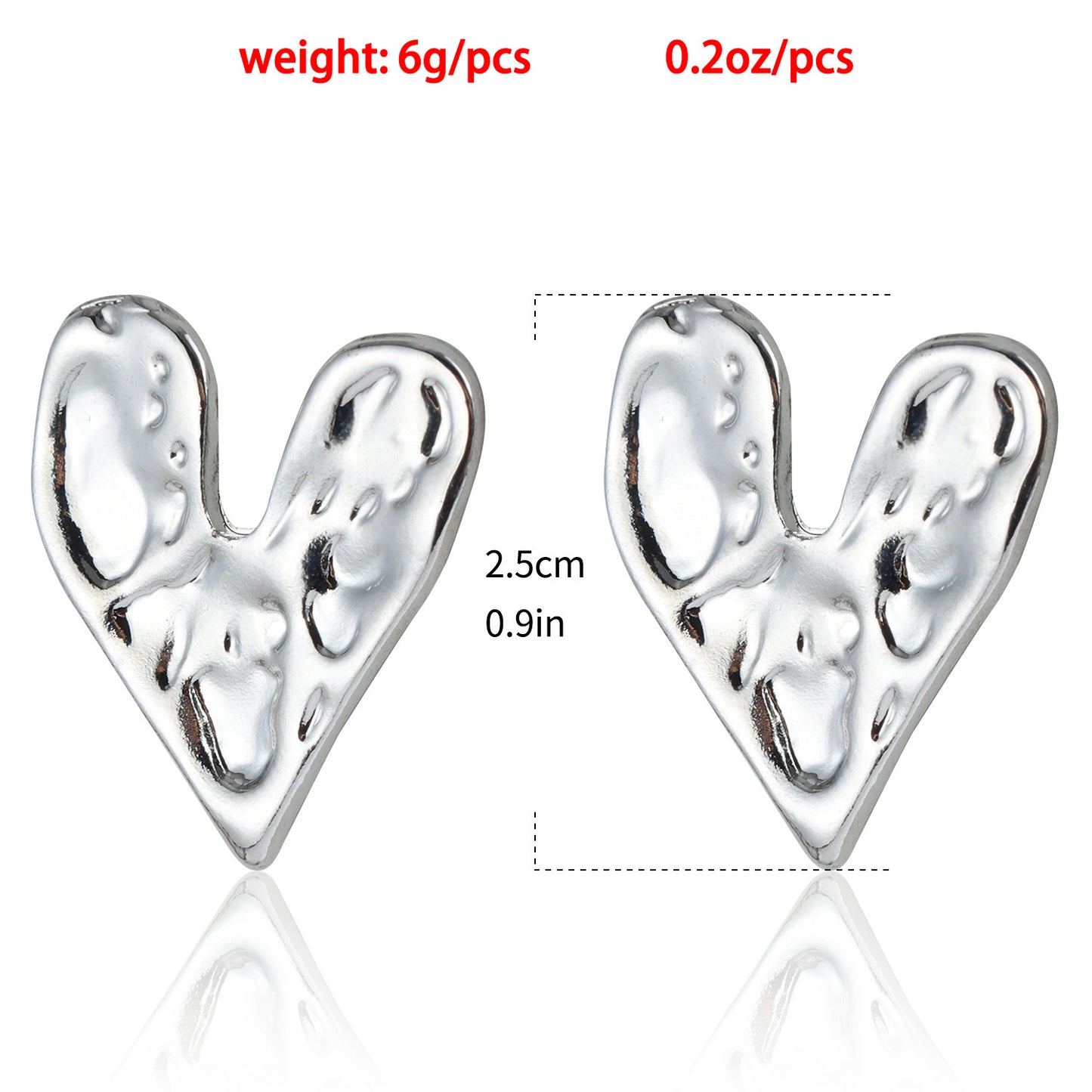 Lava Heart Vintage Design Ear Geometric Irregular Earrings