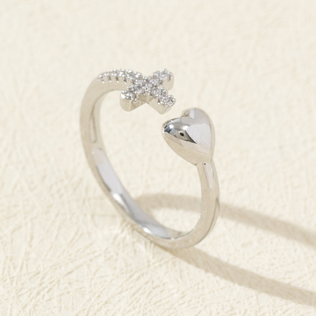 Cute Open Fashion Zircon Female Simple Ring