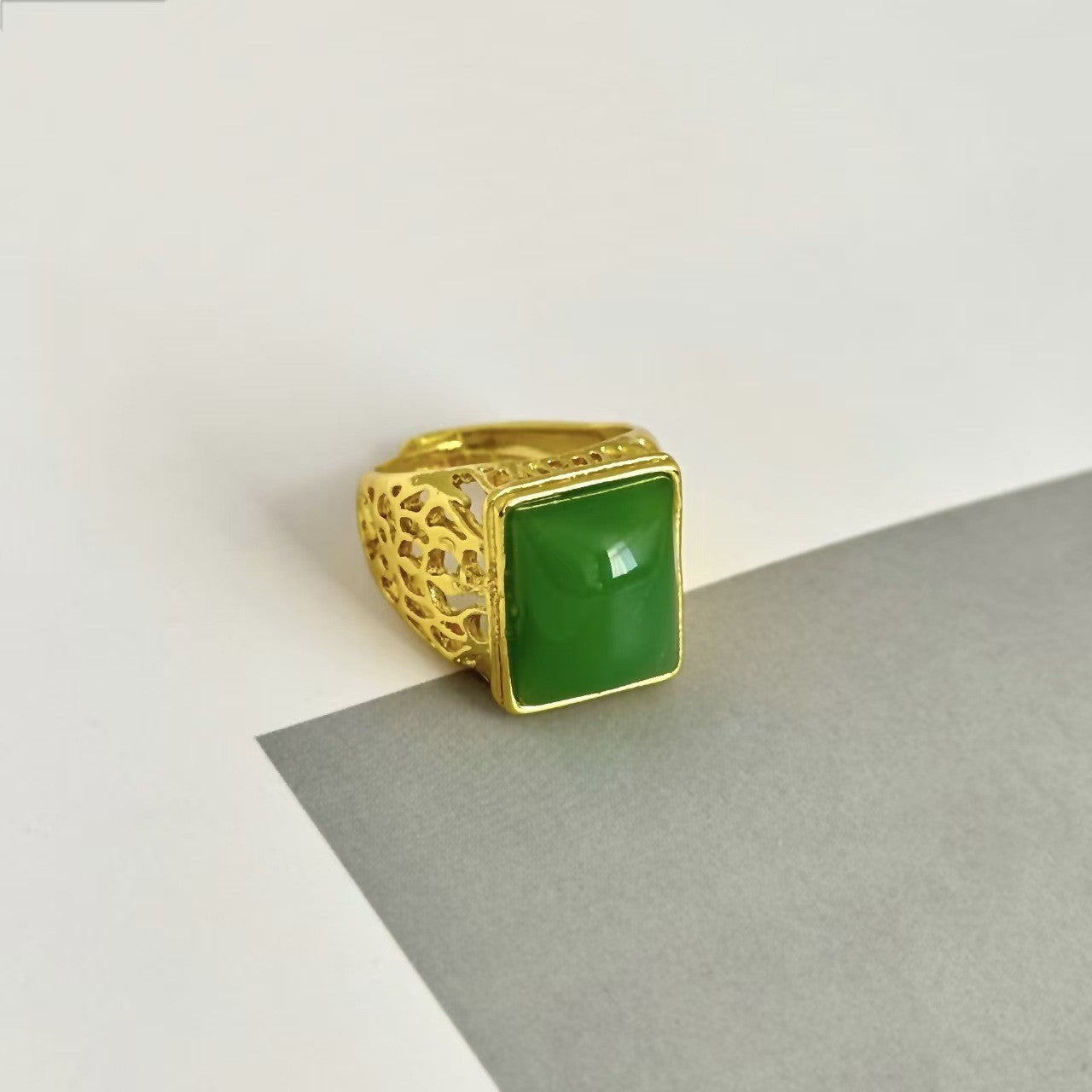 Placer Gold Big Diamond Fortune Full Ring