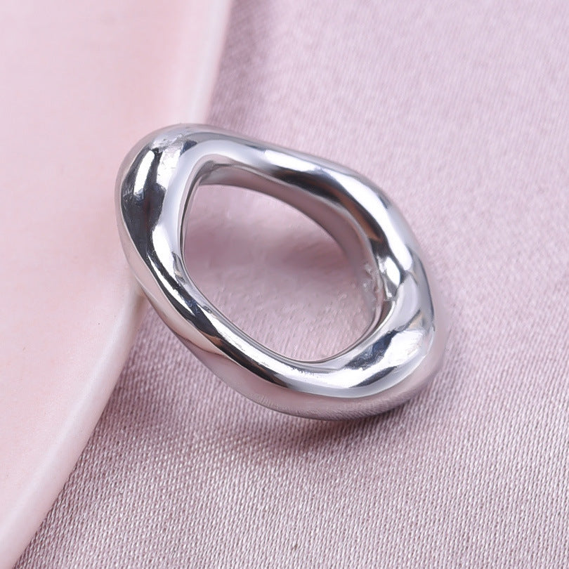 Stainless Steel Fashion Geometric Ellipse Parts Necklace