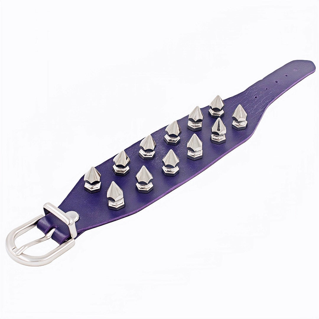 Protection Leather Fashion Street Shooting Punk Spike Rivet Exaggerated Bracelets