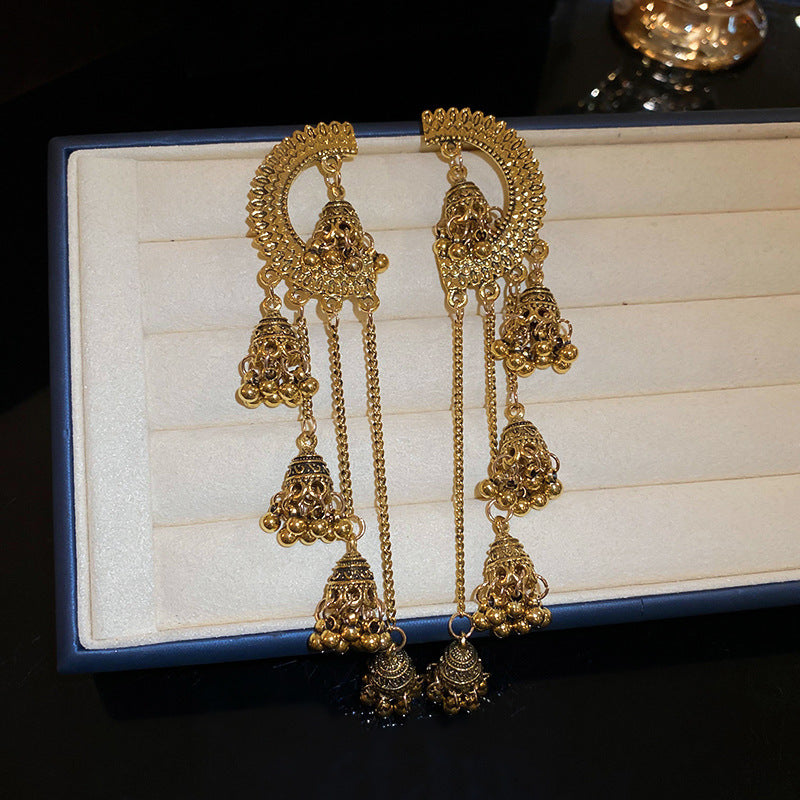 Bohemian Vintage Temperament Wild Long Tassel Niche Exotic Earrings