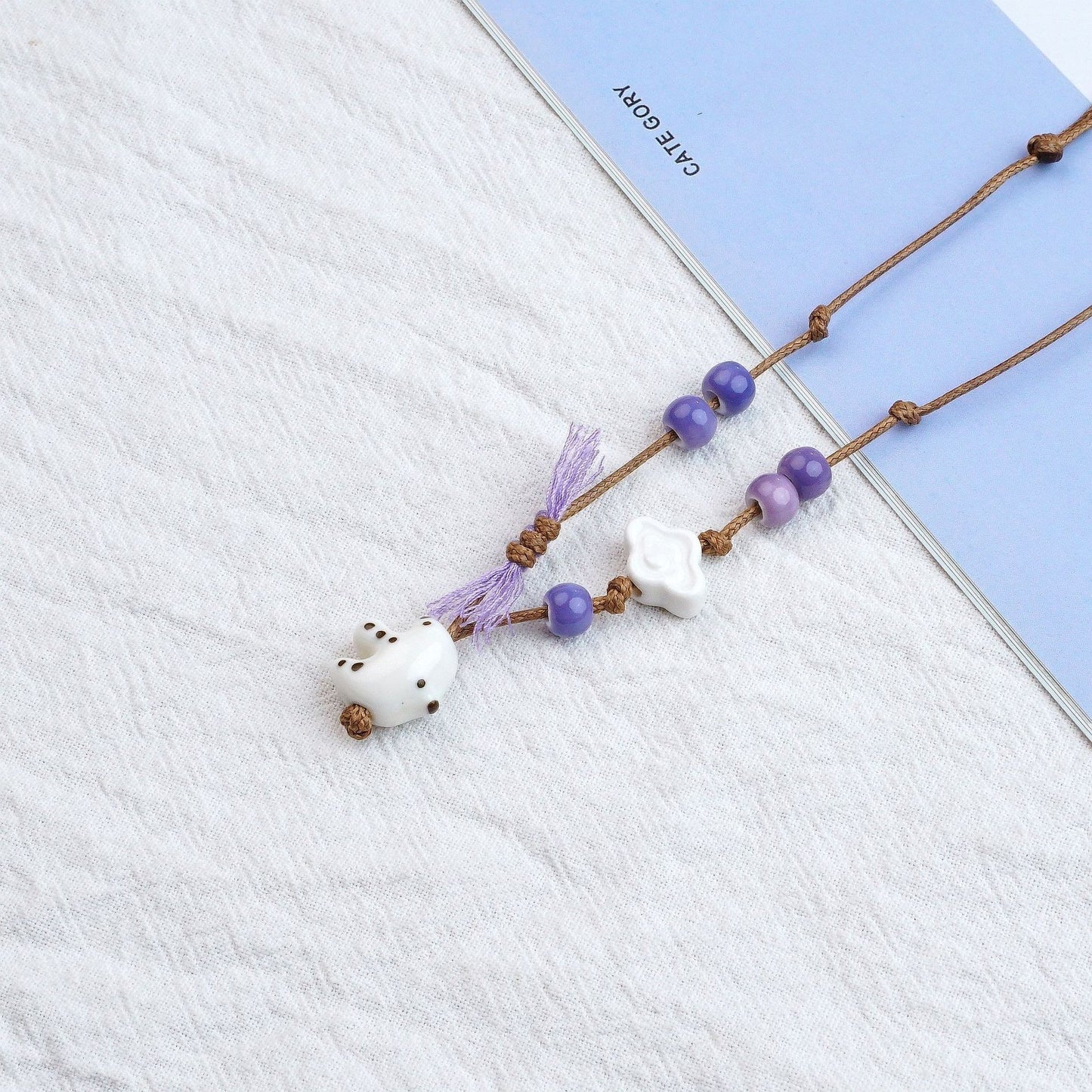 Style Personalized Trendy Ceramic Geometric Colorful Fish Long High-grade Necklace