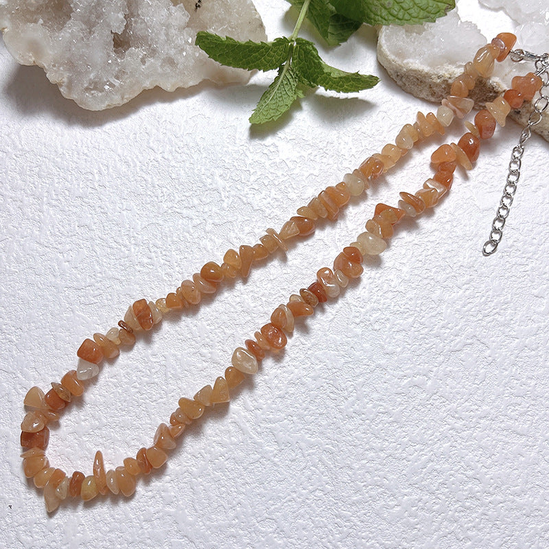 Gravel Style Neck Chain Bohemian Agate Necklaces