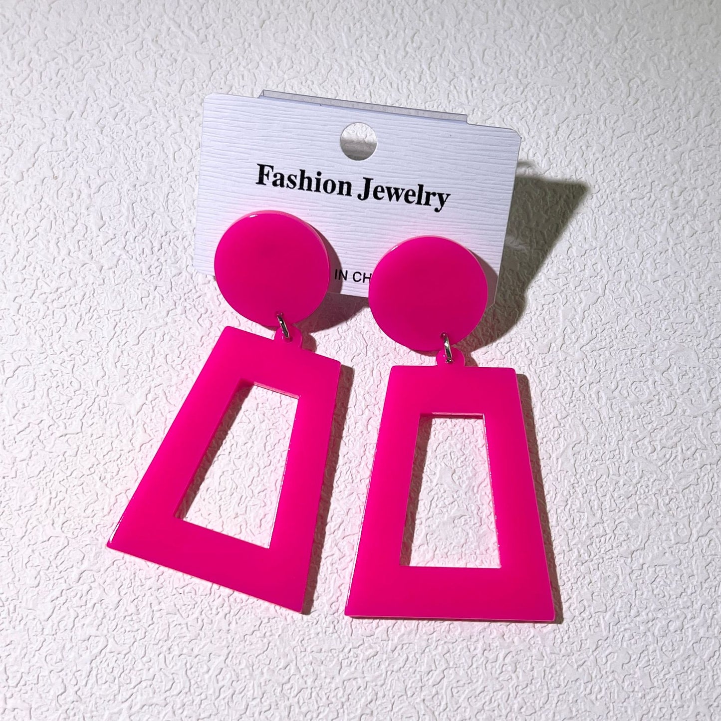 South Korea Popular Acetate Elegance Retro Simple Niche Geometry Rectangle Earrings
