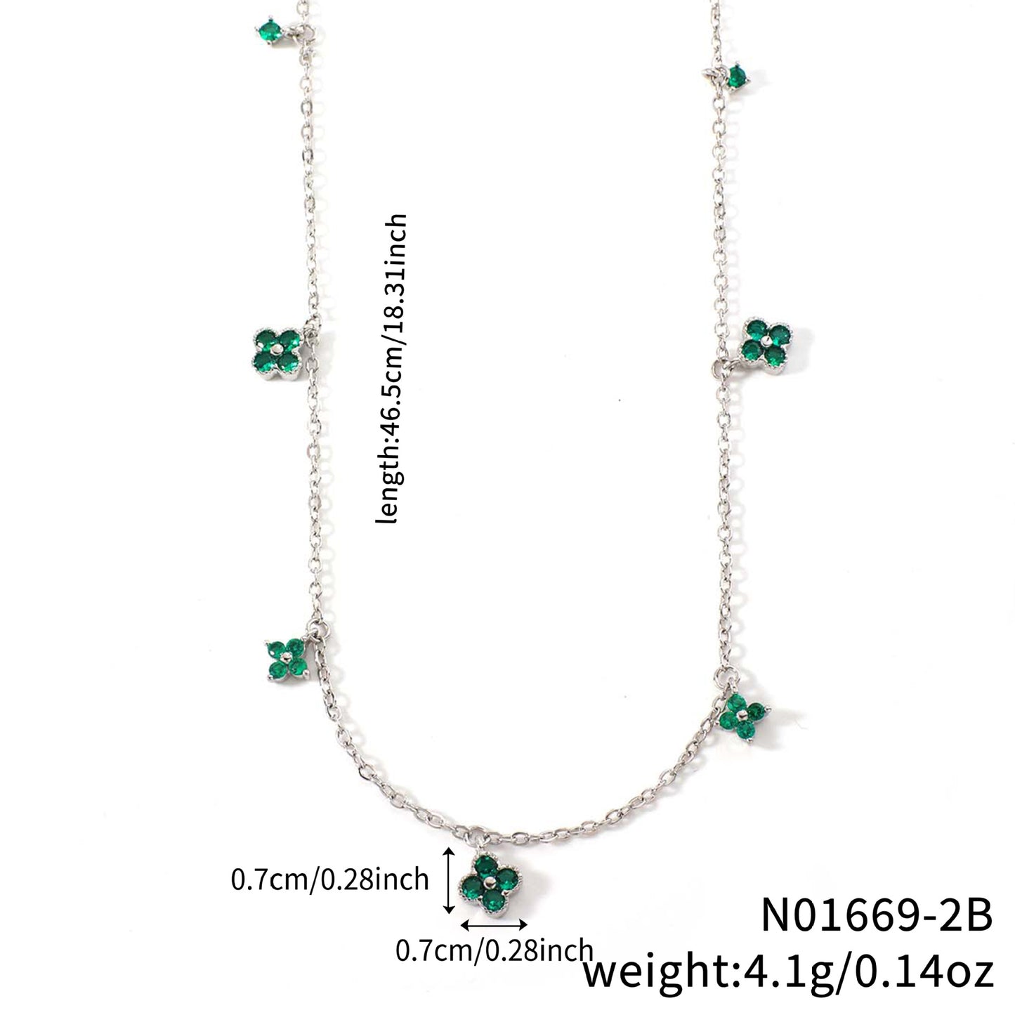 Elegant Light Luxury Clover Four-leaf Flower-shaped Clavicle Chain Necklaces