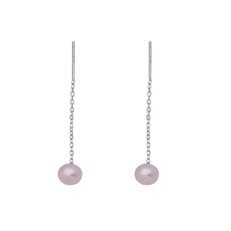 Women's Shell Pearl Thread Fashionable Long Tassel Rings