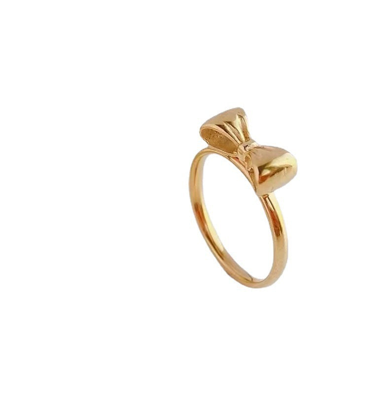 Women's Mei Chen Exquisite Design Bow Titanium Rings
