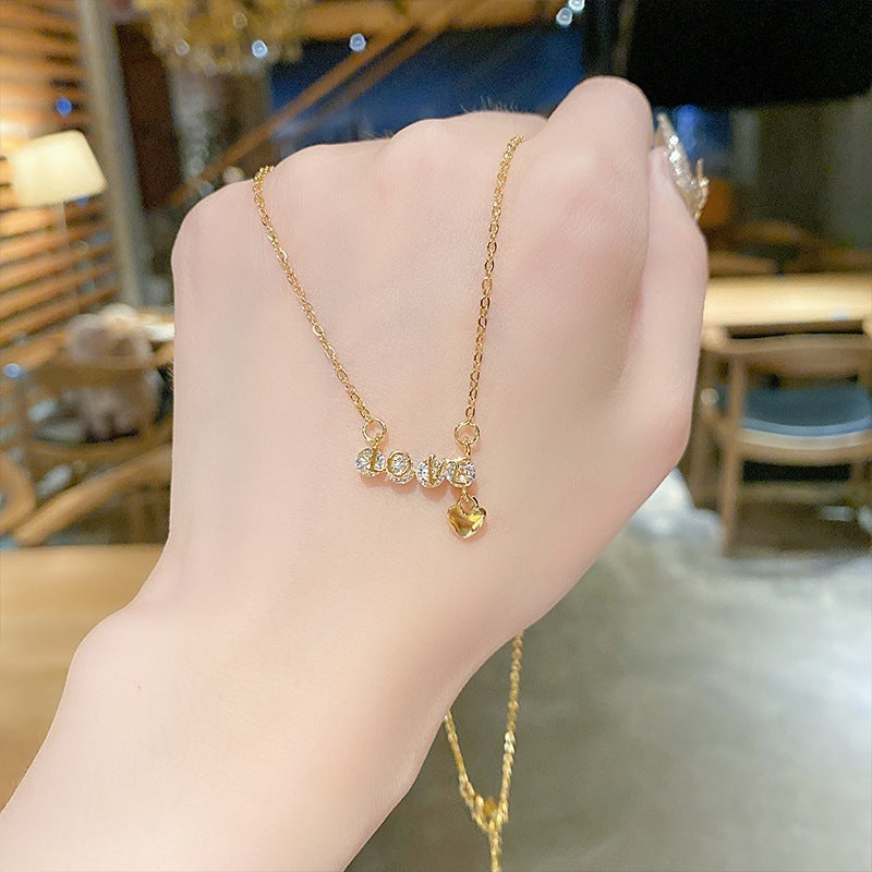 Women's Summer Fashion Heart For Design Simple Light Luxury Cold Style Necklaces