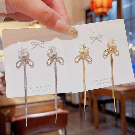Flower Tassel Summer High-grade National Style Sweet Accessories Fashion Earrings