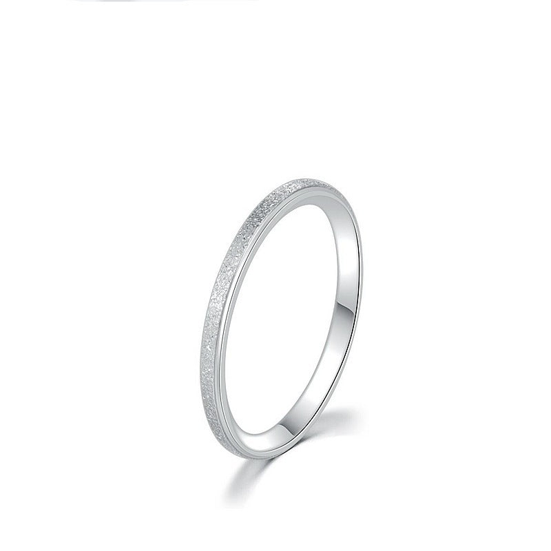 Titanium Steel Female Simple Couple Ornament Rings