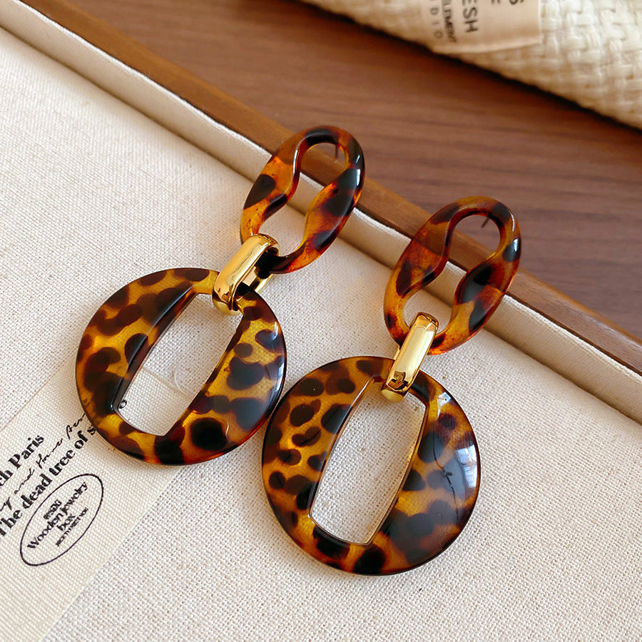 Chinese Style Coffee Color Wooden Bead Light Luxury High-grade Mori Rings
