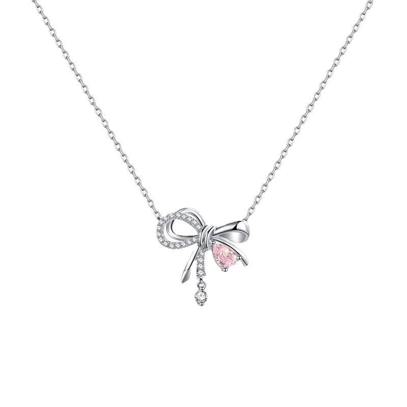 Point Full Series Female Bow Couple Design Clavicle Chain Sweater Necklaces