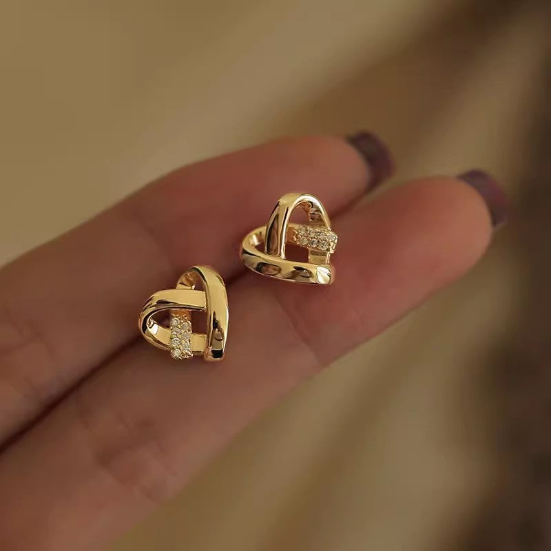 Love Heart Simple Trendy Heart-shaped High-grade Earrings