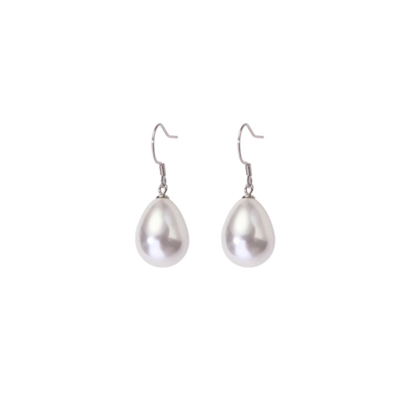 Water Drop Pearl High-grade Graceful Niche Design Earrings