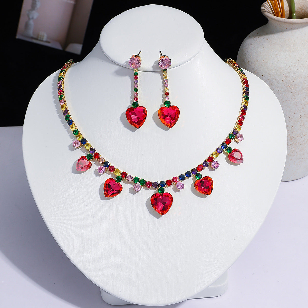 Fashion Trend Zircon Green Butterfly Tassel Necklace