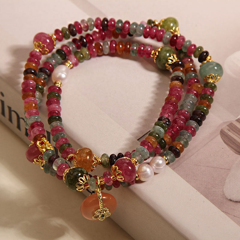 Women's Tourmaline Abacus Beads Light Luxury Minority Bracelet