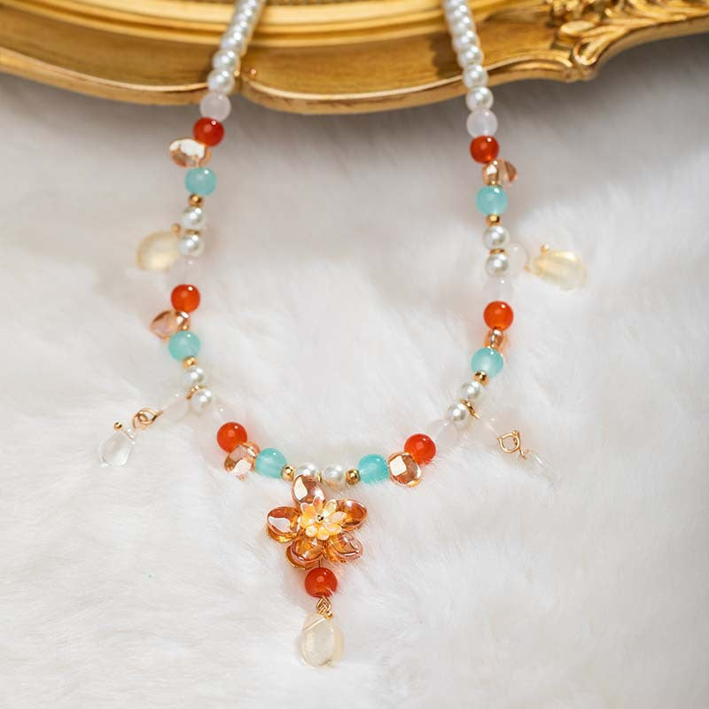 Chinese Simple Fairy Clavicle Chain Of Precious Stones Han Necklace