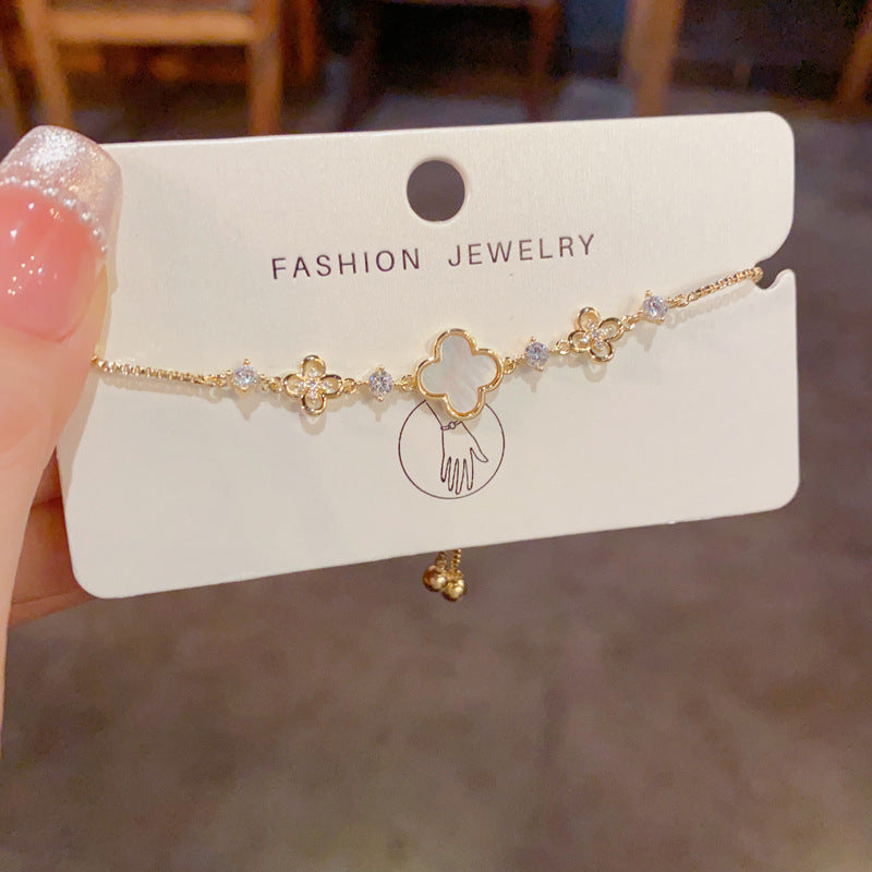 Simplicity Sweet Elegance Flower Pull-out Exquisite Bracelets