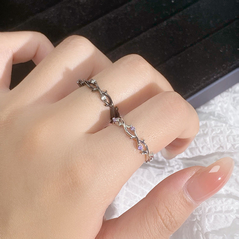 Colorful Zircon Design Light Luxury High-grade Rings
