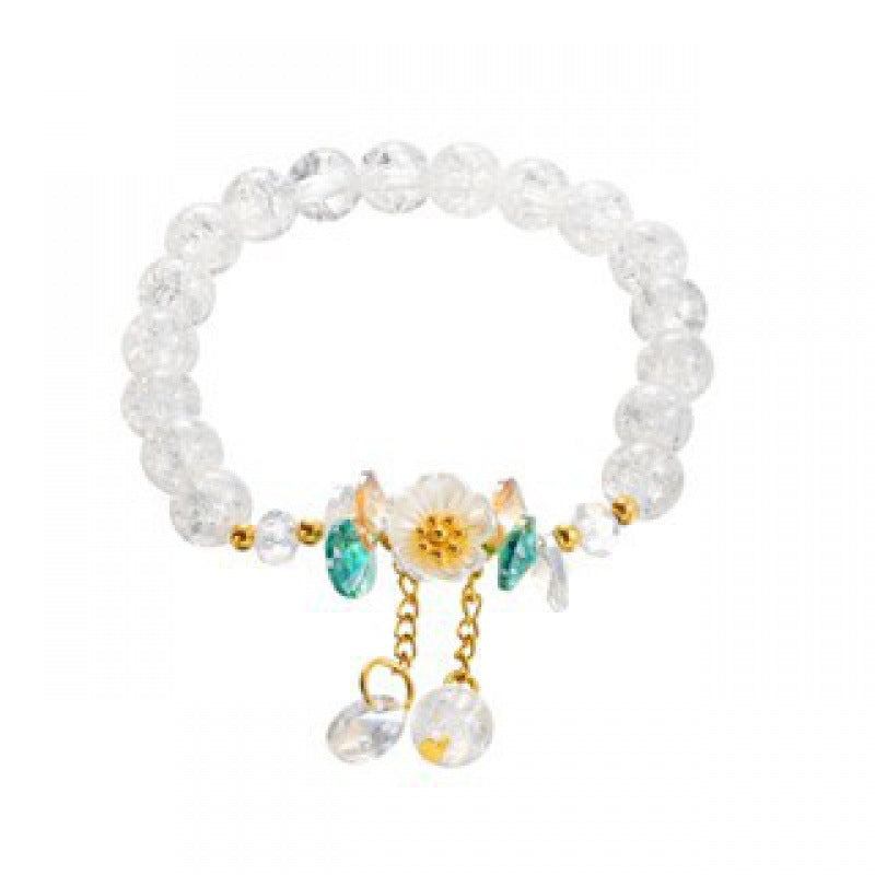 Female Aquamarine Gray Moonlight Natural Crystal Bracelet