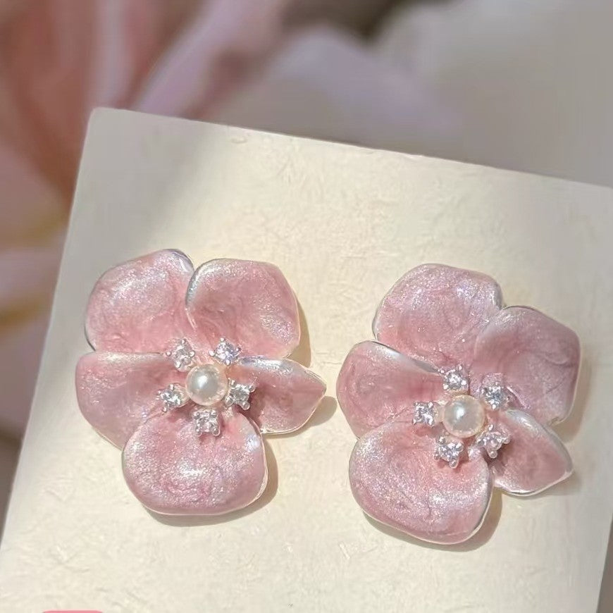 Flower Summer Dopamine Fashion High Sense Earrings