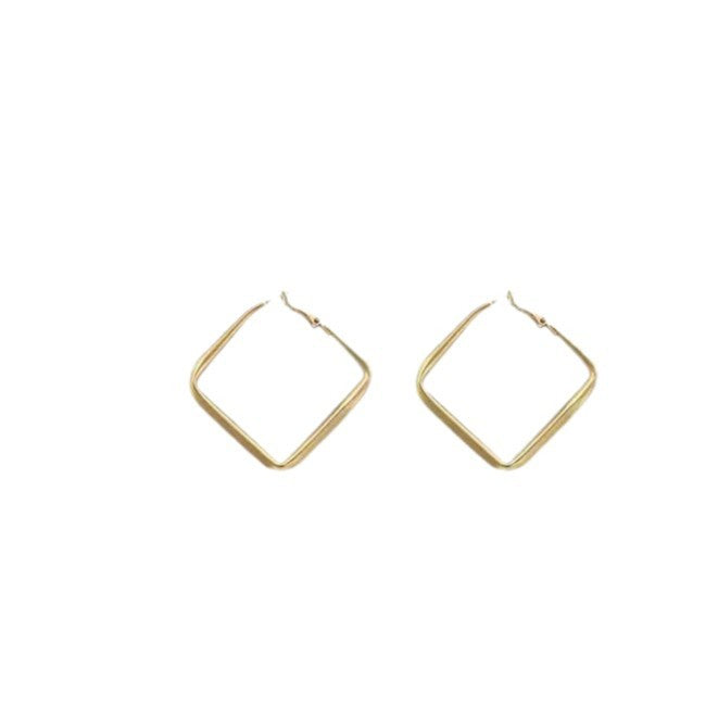 High Profile Generous Summer Rhombus Female Sense Earrings