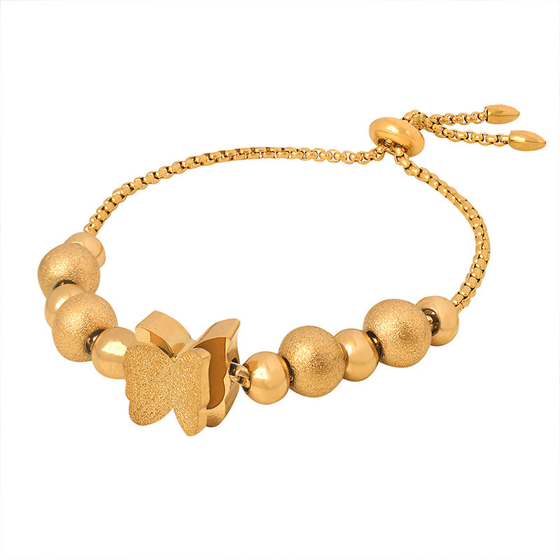 Steel Gold-plated Diamond Beaded Affordable Luxury Bracelets