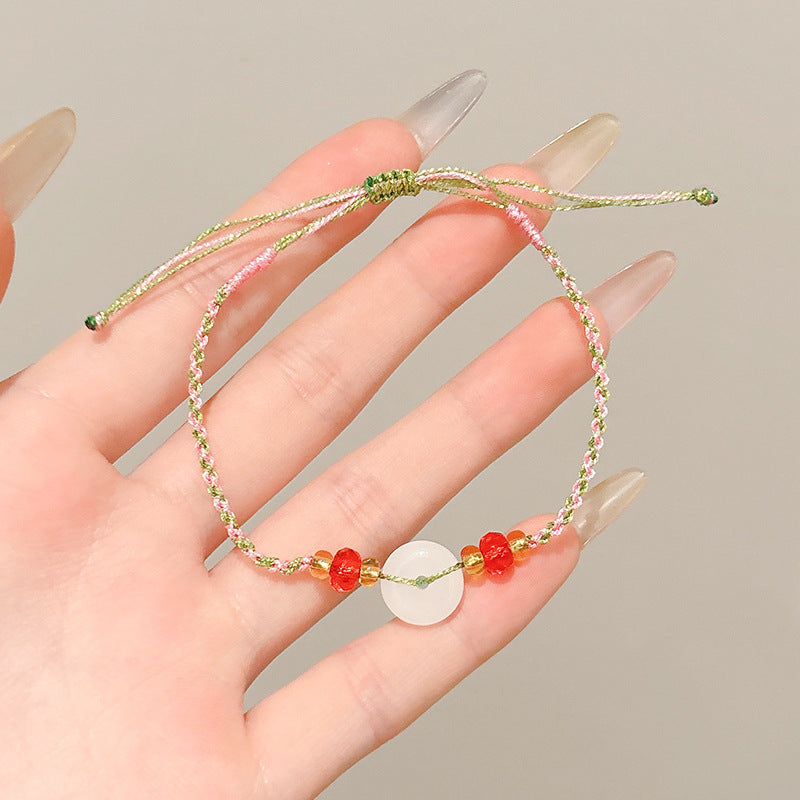 Small Gift Tassel Adjustable Red Rope Dragon Boat Festival Bracelet