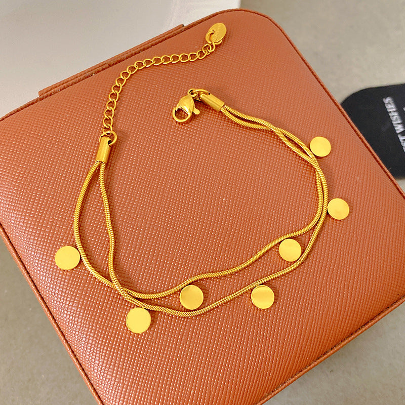 Light Luxury Micro Inlaid Zircon Woven Wire Mesh Fashion Temperament Bracelet