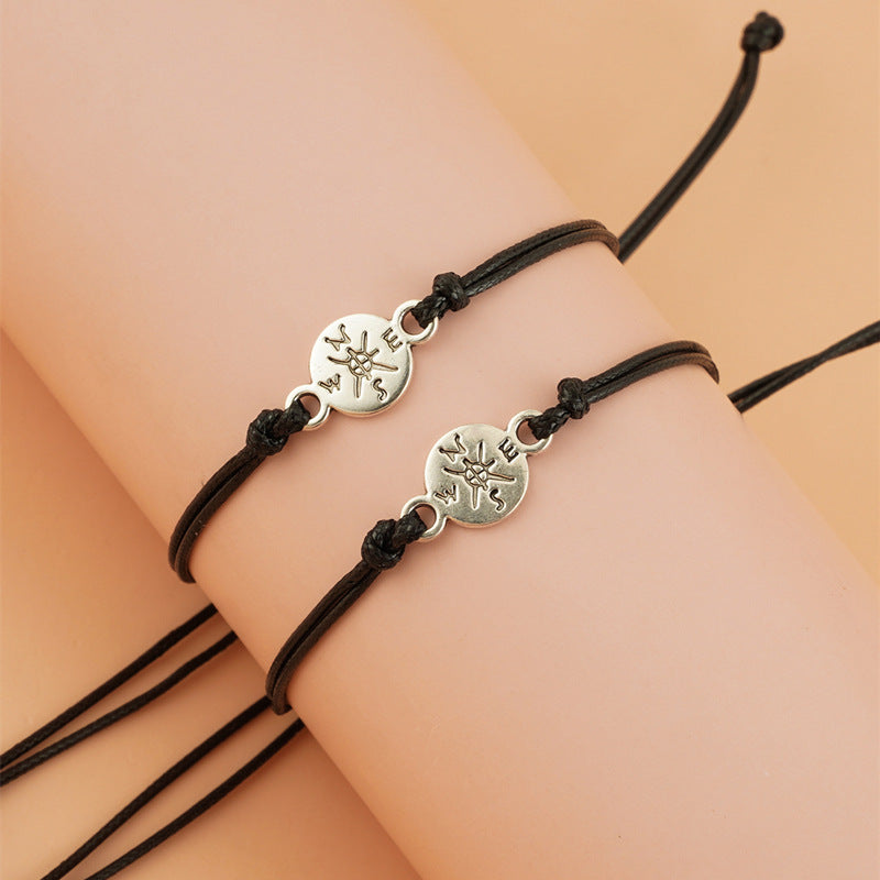 Graduation Card Creative Compass Woven Adjustable Bracelet