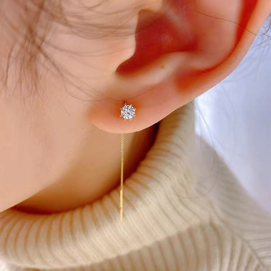 Women's Sterling Sier Gold Plated Elegant Shiny Earrings