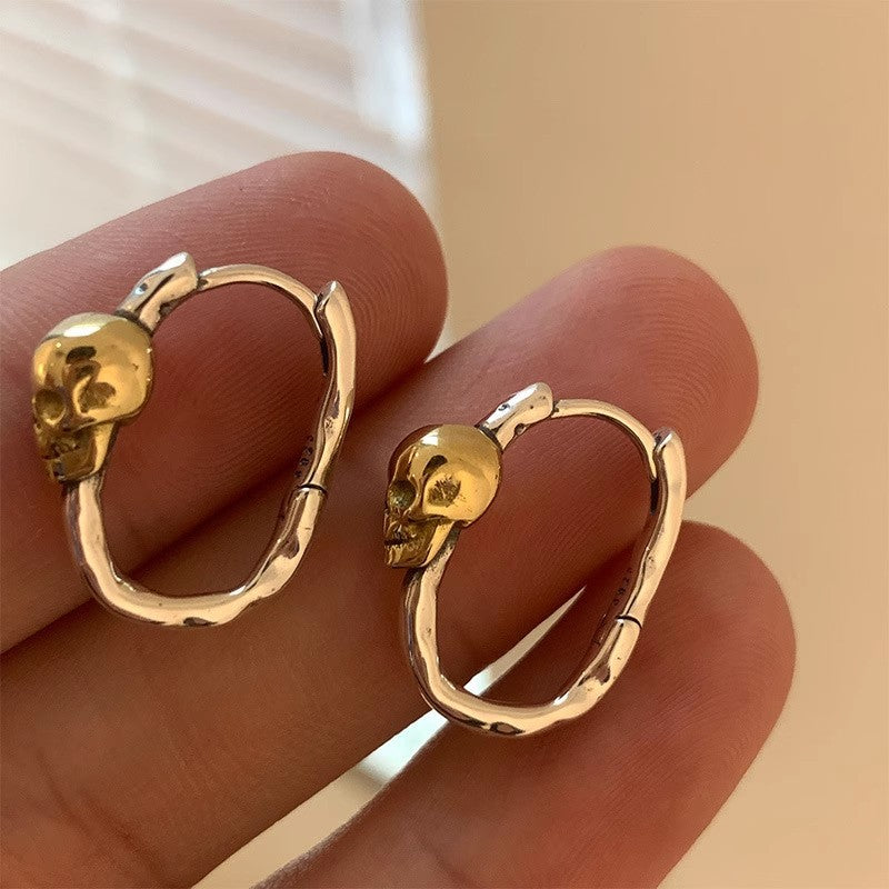 Women's & Men's Fashion Personality Hip Hop Style Hot Geometric Clip Niche High Earrings
