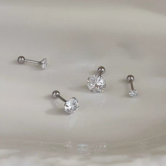 High-grade Screw Ear Bone Niche Design Exquisite Sleeping No Need Rings