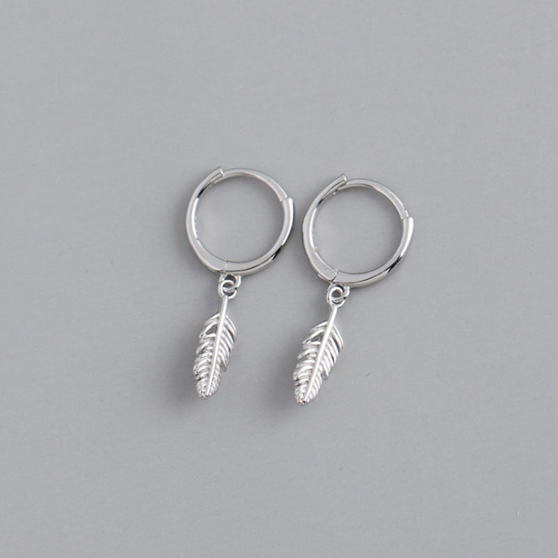 Sier Clip Fashion Leaf Light Luxury Rings