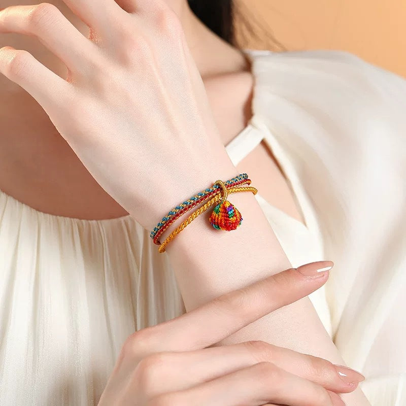 Dragon Boat Festival Colorful Rope Iii Carrying Strap Bracelet