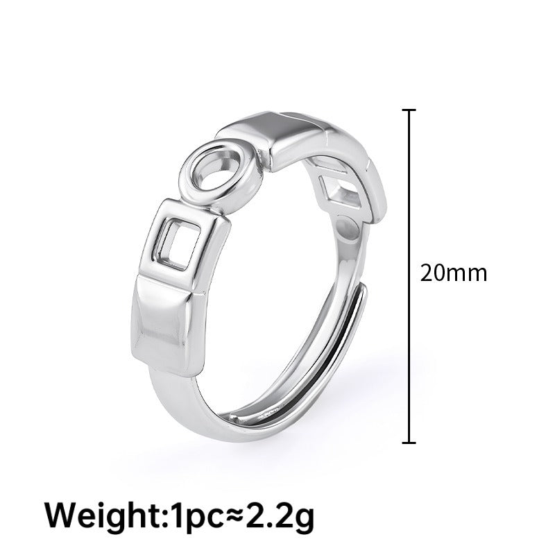 Stainless Steel Does Not Fade Niche Design Simple Korean Style Ring